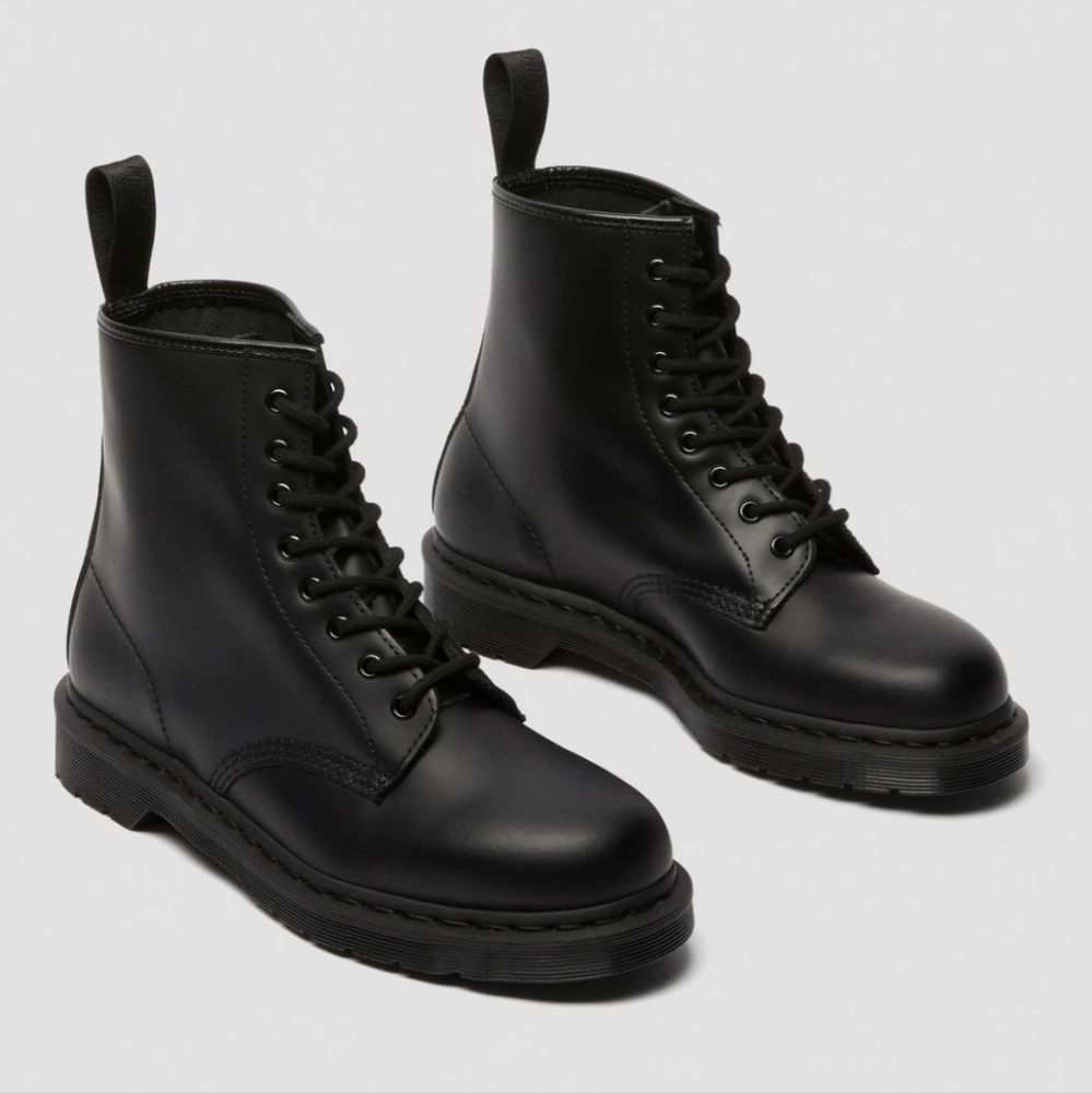 Dr Martin 1460 MONO SMOOTH LEATHER LACE UP BOOTS Size 9